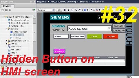 Hidden Buttons on HMI screen WinCC TIA Portal || PLC Programming Lectures for Beginners