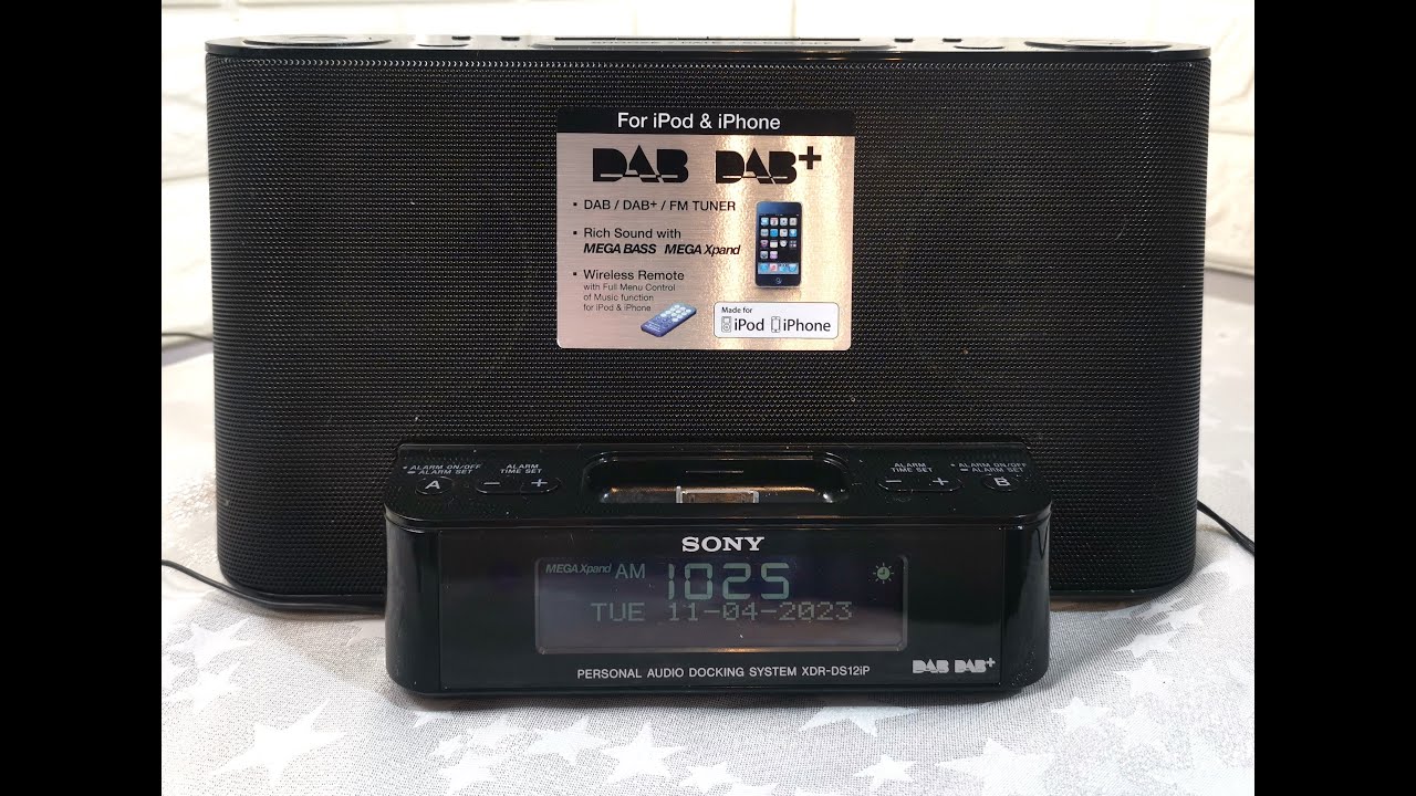 Sony XDR DS12iP DABDAB+ Radio IPod Docking Station System Alarm Clock