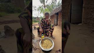 Young African Village Mum Cooking Delicious Githeri: Traditional African Village Meal