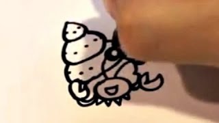 Pk Pk How to Draw a Cartoon Hermit Crab