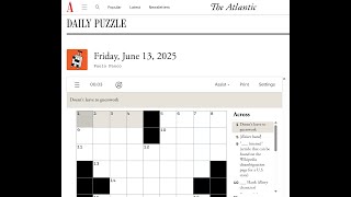 The Atlantic Crossword 2025