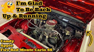 How To Paint Engine Bay Without Removing Engine From Car Or Truck CANDY APPLE RED MONTE CARLO SS