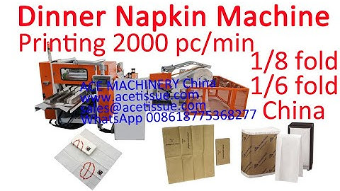 Best Dinner Napkin Machine with 4 Lanes & 2 Colors Printing