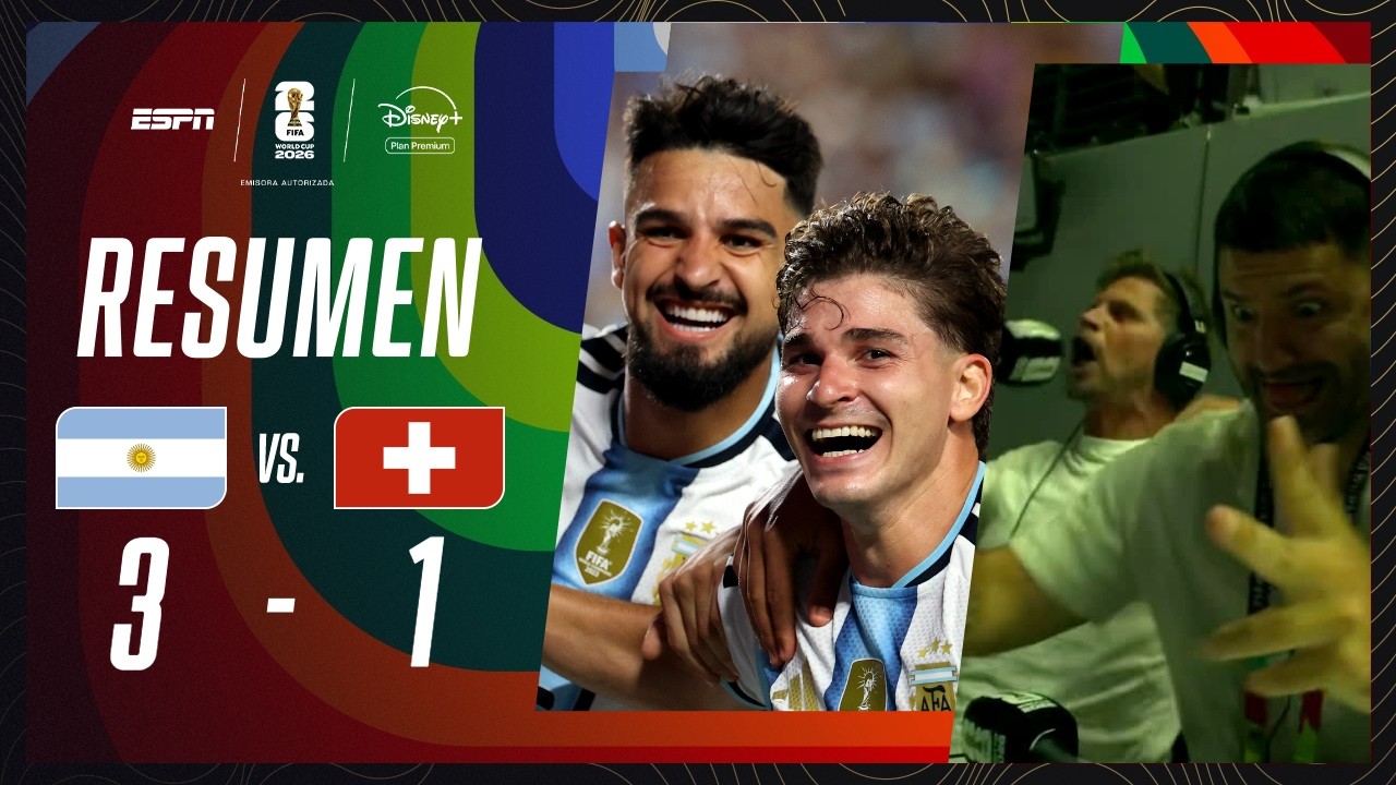 ARGENTINA, EN SEMIS Y ASÍ LO VIVIERON EL POLLO VIGNOLO, EL KUN Y TEVEZ | ARGENTINA 3-1 SUIZA | M100