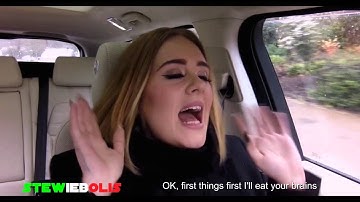 Adele Raps Nicki Minaj "Monster" Verse ● Adele Carpool Karaoke ● 2016 ● HD