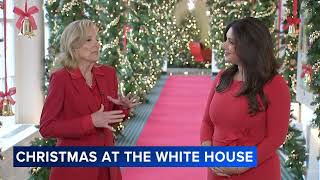 Jill Biden gives Alicia Vitarelli a tour of White House holiday decorations