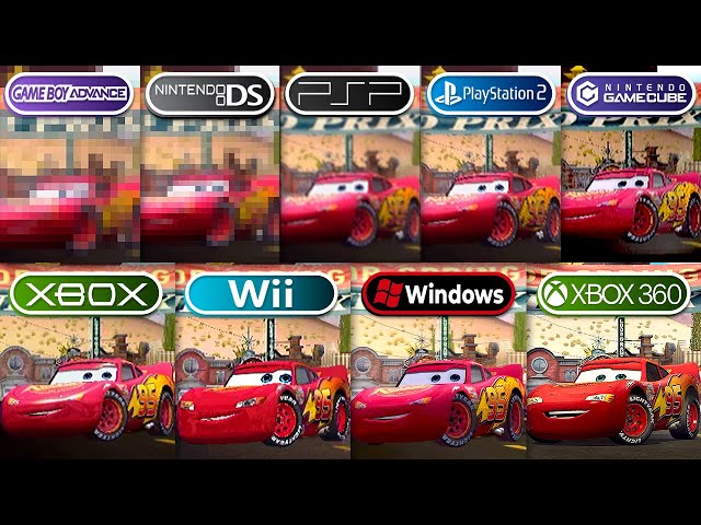 Cars (2006) GBA vs DS vs PSP vs PS2 vs GameCube vs Xbox Classic vs