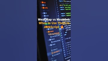 What Are WeakMap and WeakSet? JavaScript Memory Tips You Need! 💡 #coding #javascriptdev