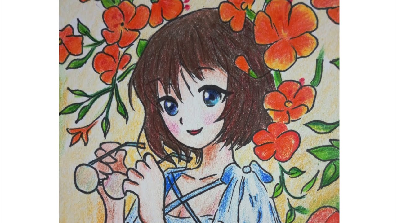 cute-girl-art-easy-drawing-easy-anime-girl-drawing-art-drawing