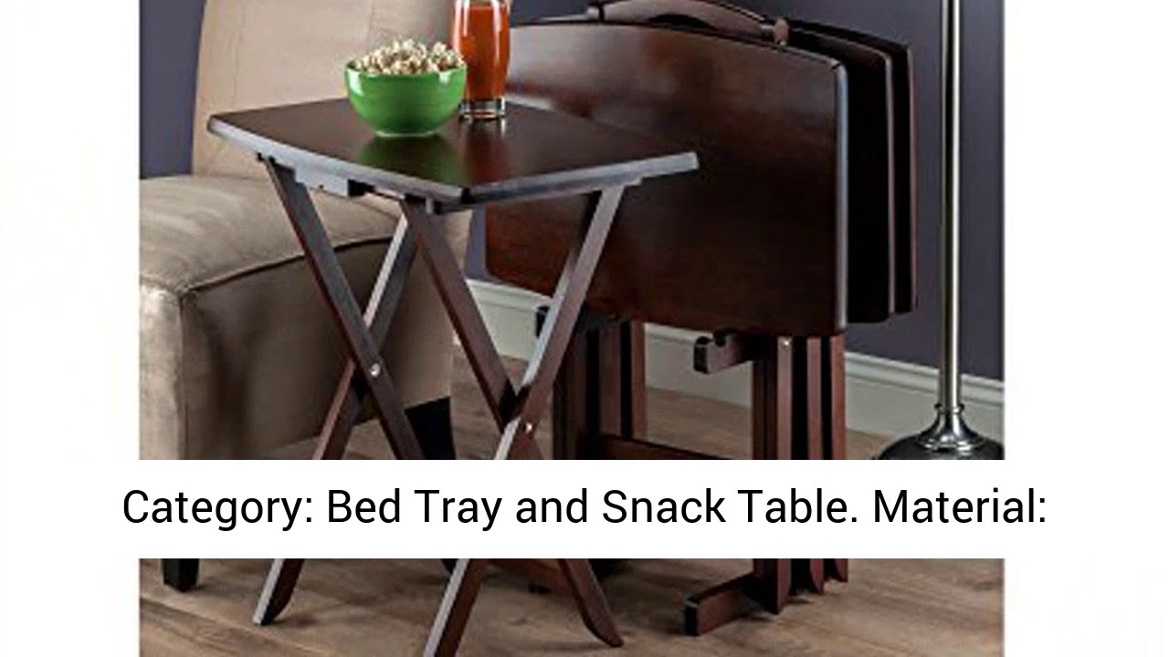 Winsome Oversize Snack Table Set, Walnut - YouTube