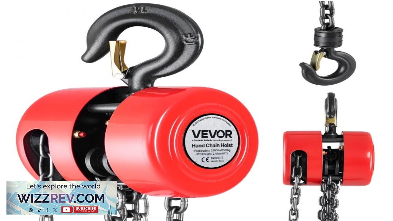 VEVOR Chain Fall Hoist 1 Ton Manual Lifting Block - YouTube