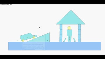 Interactive physics car crush into a home