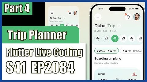 [Flutter] Flutter Live Coding EP2084 (Trip Planner App UI Part 4)