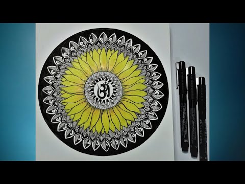 how to draw simple Mandala Art for beginners || Art Therapy