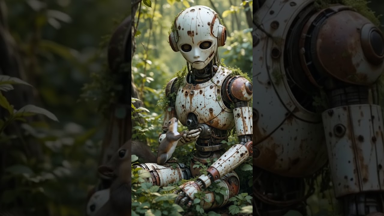 A forlorn robot, slumped in a seated position | @InStoryTV 