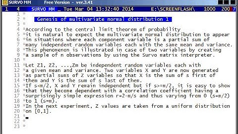 Survo demo: Genesis of multivariate normal distribution 1