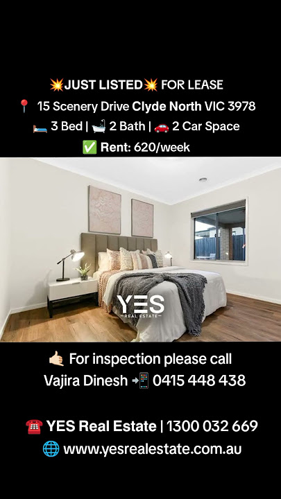 FOR LEASE 📍15 Scenery Drive 𝗖𝗹𝘆𝗱𝗲 𝗡𝗼𝗿𝘁𝗵 VIC 3978 🛏️3 🛁2 🚗2 #forrent #clydenorth #melbourne