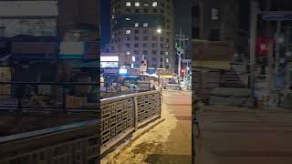 During Winter With Snow At Cheonggyecheon Stream Free Entrance In Korea