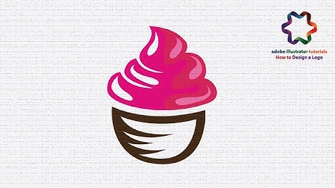 Create a ice cream icon logo design - Adobe illustrator Tutorial For Beginners