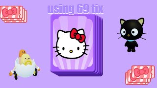 ❤︎₊ ⊹using 69 gacha tix hello kitty cafe ᯓ★