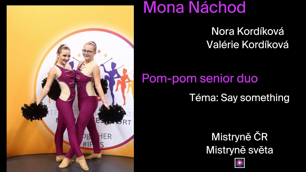 MONA NÁCHOD - Duo senior pom 2019 - Valérie Kordíková a Nora Kordíková