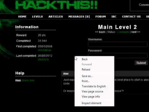 How to Hack (Hack This Walkthrough) Part 2