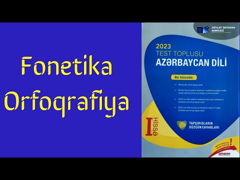 Orfoqrafiya (1-100). Azərbaycan dili test toplusu