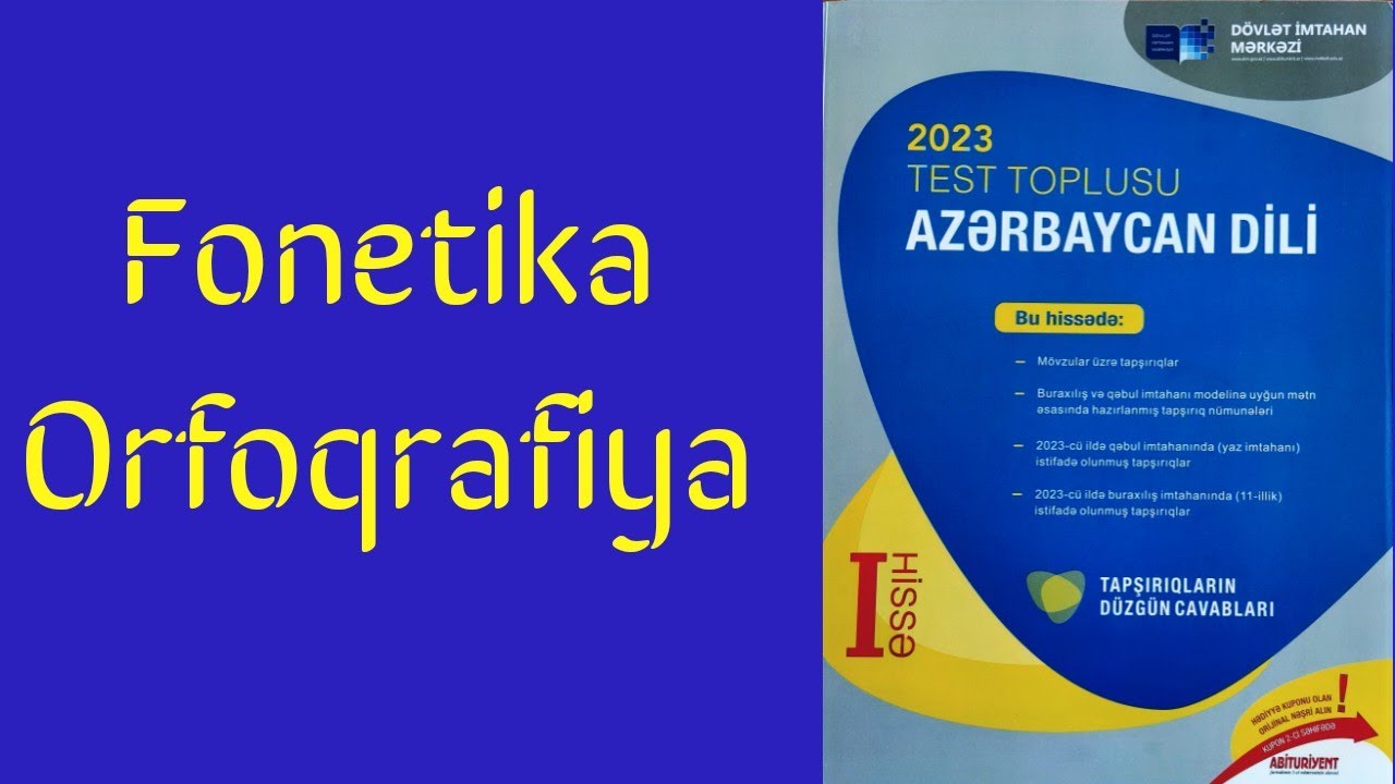 Orfoqrafiya (1-100). Azərbaycan dili test toplusu