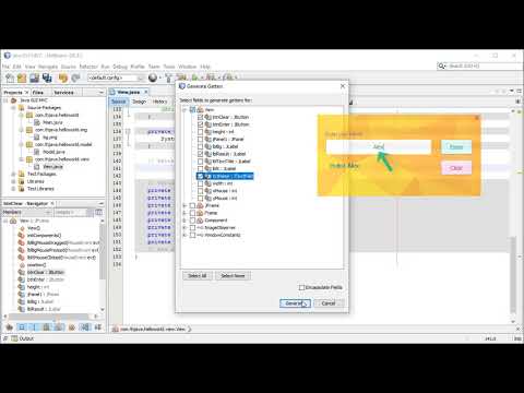 Java GUI MVC #15 สร้าง Getters ให้กับหน้าจอ