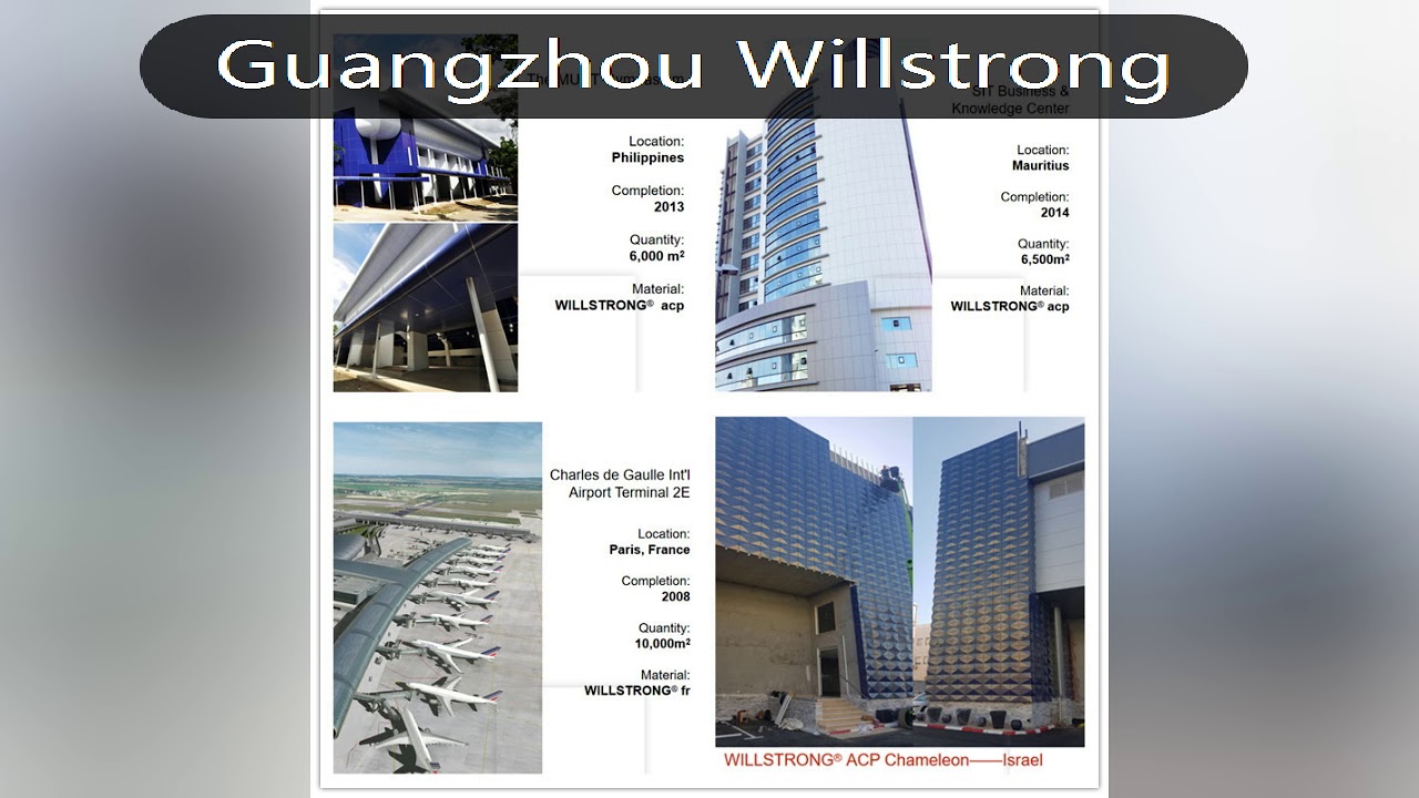 1220*2440mm Nano self cleaning aluminum composite panel/sheet YouTube