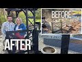 Unbelievable diy backyard before  after transformation wood to metal vego garden raised beds