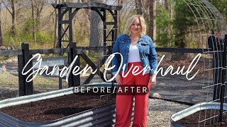 Unbelievable DIY Backyard BEFORE & AFTER Transformation! Wood to Metal Vego Garden Raised Beds