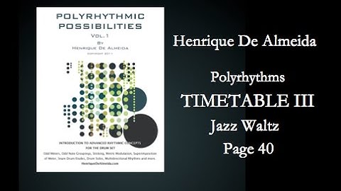 Polyrhythms Drum Set - Timetable III (hands & feet - Jazz Waltz)