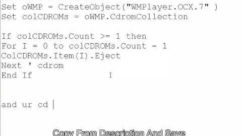 Open Your CD Drive Continuasly With only USing NOTEPAD CODE IN DESCRIPTIPTION