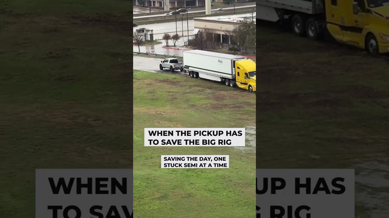 Ford vs. Stuck Big Rig: Guess who wins? 😂💪