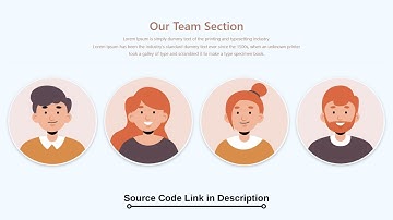 Create Responsive Our Team Section Design With Hover Effects in HTML CSS & Bootstrap