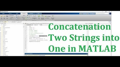 How to concatenate two strings in matlab | Concatenation of strings in matlab