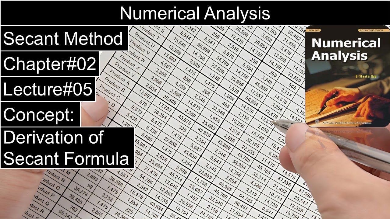 Numerical Analysis | Chapter#02 | Concept | Derivation of Secant Method ...