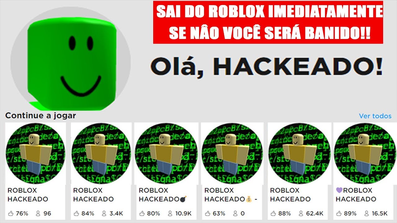 O ROBLOX ESTA SENDO HACKEADO AGORA!! 