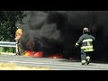 Fire engulfs truck on 495