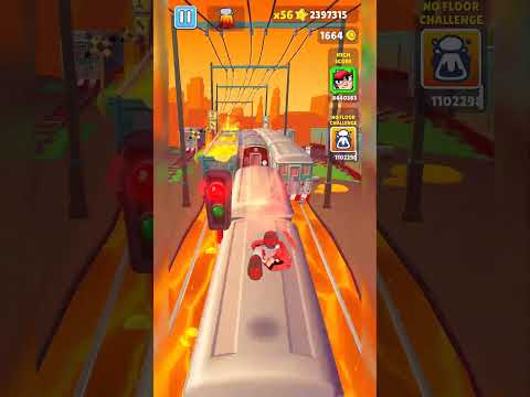 🔥 Red's Most Dangerous Floor Is Lava Run Ever! 🌋 #subwaysurfers