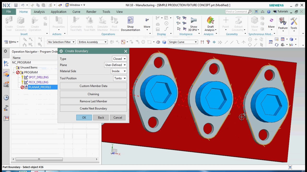 Flange Query Software Fixture setup manufacturing a flanges -using FASTER manufacturing ...