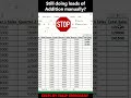 Add 100 rows of #data in 15 seconds. #excel #shorts  #autosum #exceltips
