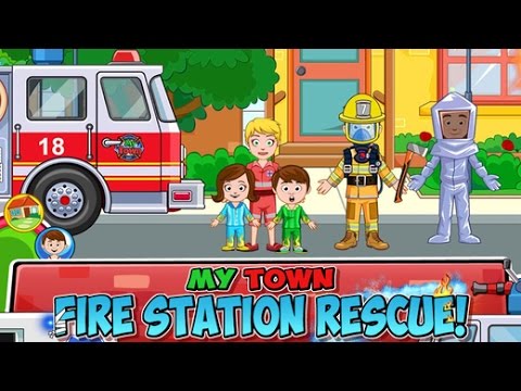 My Town : Fire Station Rescue - iPad app demo for kids - Ellie