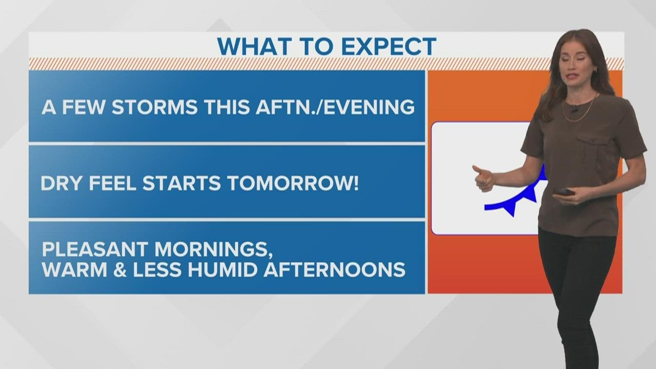 A pleasant break in humidity is almost here - YouTube
