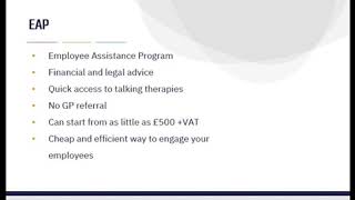 Employee Assistance Programmes (EAP)