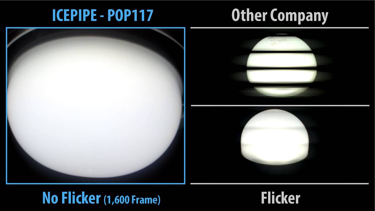 Flicker Test LED Lamp ICEPIPE POP117 YouTube