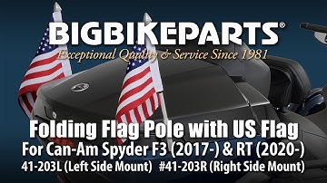 Folding Flag Pole Kit For Can-Am Spyder RT (2020-) and Spyder F3 (2017-)