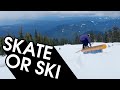 5 INLINE SKATERS ON SKIS