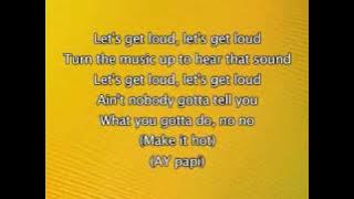 Jennifer Lopez - Let's Get Loud, Lyrics In Video